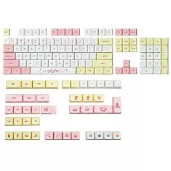 146 клавиш XDA Profile PBT Macaron колпачки для клавиш Сублимационная сублимация для GH60 GK61 61 64 87 104 108 клавиш Cherry Mx Switch для M