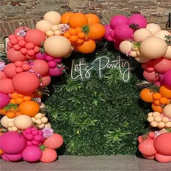 146Pcs Осенние украшения Матовый цвет Воздушный шар Гирлянда Комплект Цепочка Тыква Оранжевый воздушный шар Арка Хэллоуин Рождественский орнамент Свадьба День рождения Декор