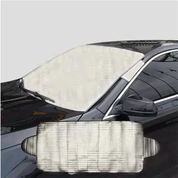 147 X 69 Cm Car Windshield Sun Shade Thickened Aluminum Coating Front Rear Windshield Sunscreen Film Cover Car Accessories