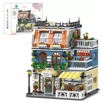 1489PCS Garden Hotel Building Blocks Set City Street View Model Bricks DIY Girls Toys for Kids Christmas Gift