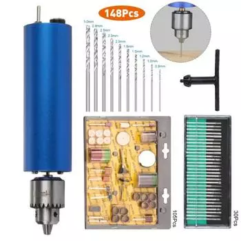 148 шт., регулируемые мини-электрические ручные сверла с вилкой США, набор шлифовальных инструментов