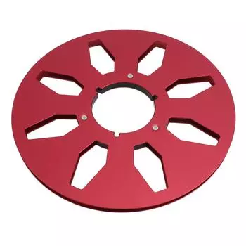 14 10,5-дюймовая пустая катушка с лентой, профессиональная, 8 отверстий, ветрозащитная, металлическая приемная катушка для NAB красный