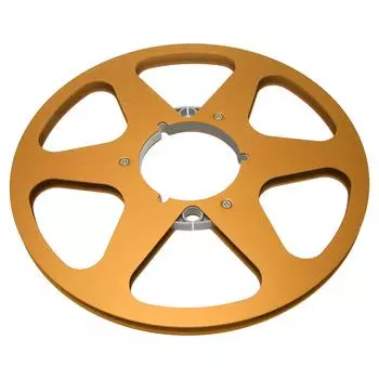 14 10-дюймовая пустая катушка с лентой Nab Open Reel Sound из алюминиевого сплава с 6 отверстиями для сопротивления ветру Пустая лента золотистый