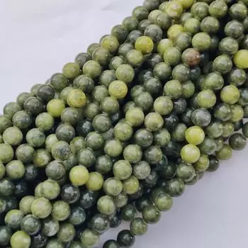 14–15-дюймовые гладкие круглые бусины из зеленого нефрита, круглые бусины из зеленого нефрита, круглые бусины из драгоценных камней, бусины из зеленого нефрита 6 MM 1 Strand Beads