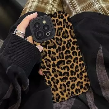 14 15 Pro Max женский чехол милый INS креативный коричневый леопардовый принт телефонные чехлы для iPhone 15 14 13 12 11 Pro Max мягкий силиконовый чехол For iPhone 11