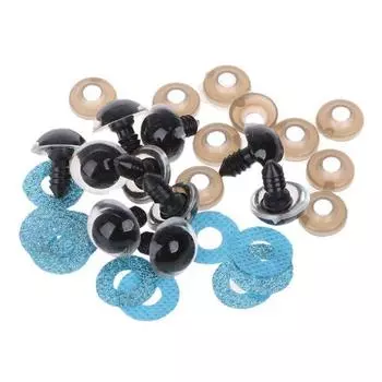 14/16/18/20/22mm Doll Eyeballs Doll Making Eyes 3D Glitter Eyes 3D Doll Eyes Plush Toys Eyes light blue 14mm
