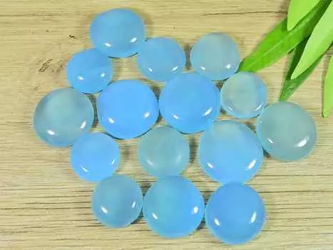 14-19 мм натуральный голубой оникс 15 шт. круглый кристалл кабошон россыпью драгоценный камень лот RQ-2593