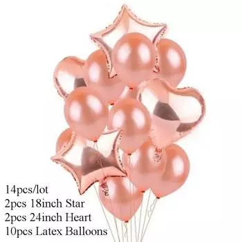 14/20 шт. Мульти конфетти Сердце Звезда Фольгированные шары Baby Shower С Днем Рождения Вечеринка Гелиевые шары Свадебные Годовщины Декор Globos