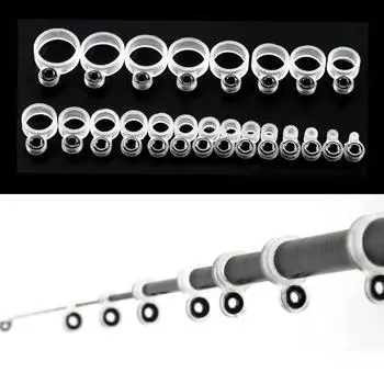 14/22*-силиконовая направляющая проволока для удочки, керамический комплект для ремонта наконечника с кольцом, направляющие лески 14pcs