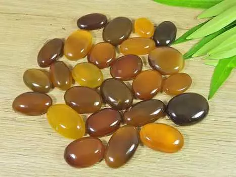 14-22MM Размер кольца Желтый Оникс Овальный Кристалл Кабошон Россыпью Драгоценный Камень 25 Шт. Лот RQ-2641