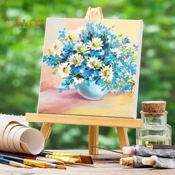 14/23 шт./комплект мини-холст доска с мольбертом набор для рисования на открытом воздухе DIY ремесло легкий художественный набор для рисования A