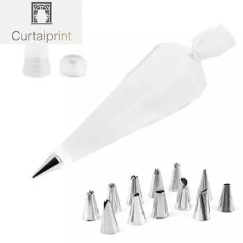 14/26 шт. фиолетовые силиконовые кондитерские мешки, насадки для кухни, сделай сам, глазурь для торта, насадка из нержавеющей стали, многоразовые инструменты для украшения рта 14pcs белый