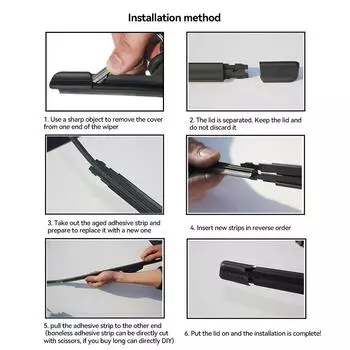 14 - 28 Car Wiper Blade Windscreen Wipers Insert Natural Rubber Strip 10mm Windscreen FR Wipe Car Accessories