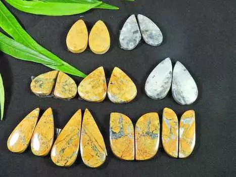 14-29MM AAA Малигановая яшма пара грушевидных кабошонов драгоценных камней лот 9 шт RQ-2978