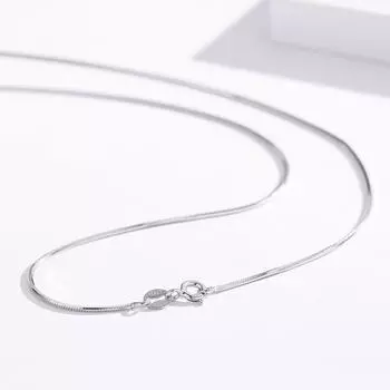 14 -32 35-80 см 1 мм тонкие ожерелья из стерлингового серебра 925 пробы Италия восьмиугольные цепочки в виде змеи ожерелье для женщин, детей, девочек, мужчин, ювелирные изделия, колье 55cm