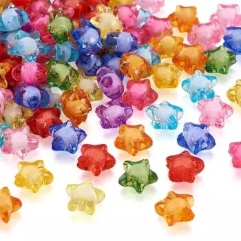 14/35/54 pieces of acrylic multifunctional elegant style star decoration beads DIY bracelet necklace earrings keychain anklet 14pcs