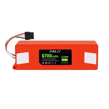 14,4 В 6700 мАч сменная литий-ионная аккумуляторная батарея для Xiaomi S50 S51 S55 S60 S65 T4 T6 робот-пылесос оранжевый