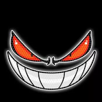 14,5 см светоотражающие наклейки для глаз из ПВХ, наклейки для мотоциклетного шлема, новое предупреждение о безопасности 1