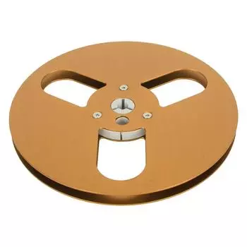 14 7-дюймовая пустая катушка для ленты из алюминиевого сплава с сопротивлением ветру, 3 отверстия, открытая катушка для звукозаписи золотой