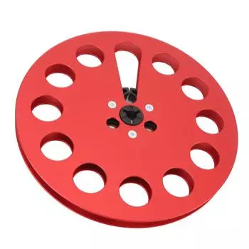 14 7-дюймовая пустая катушка с лентой 11 отверстий Универсальная открытая катушка Звуковая лента Пустая катушка из алюминиевого сплава Take красный