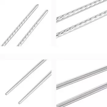 14,97-дюймовые нескользящие палочки для еды из нержавеющей стали с резьбой, удлиненные палочки для еды для кастрюли