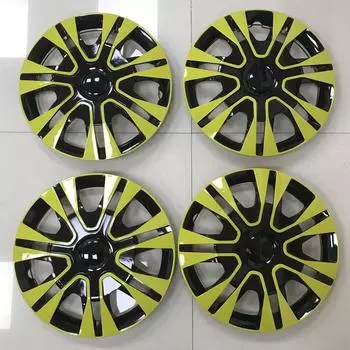 14-дюймовые автомобильные колпаки для железных дисков Wieldoppen автомобильные ступицы отделка крышки декоративные колпаки колеса глянцевый ABS 4 шт./компл. жёлтый