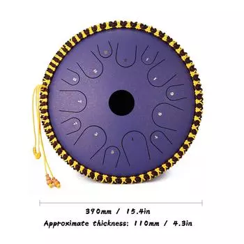 14-дюймовый 14-тоновый язычковый барабан из углеродистой стали с клавишей C, ручные барабаны с барабанными палочками, ударные музыкальные инструменты фиолетовый