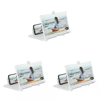 14-дюймовый 3D-усилитель экрана телефона, увеличенная лупа для мобильного дисплея (белый)