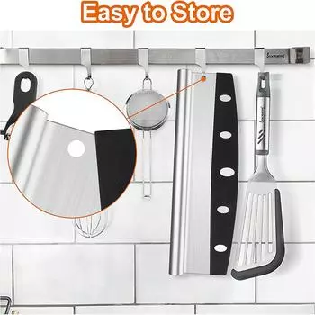 14-дюймовый большой нож для пиццы с острым лезвием Rocker Blade из нержавеющей стали, нож для пиццы с чехлом, кухонные инструменты для пиццы, аксессуары