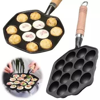14 Holes Takoyaki Maker Non Stick Octopus Baking Machine Octopus Ball Plate Home Cooking Baking Forms Mold Tray Kitchen Gadgets CHINA