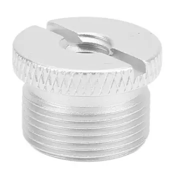 14 Inch Female to 58 Inch Male Thread Adapter Aluminum Alloy Microphone Screw AdapterSilver F18B