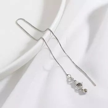 14 K18k Gilded Needle Box Chain Universal Bracelet Beads of Necklace Jewelry Handmade DIY Ingredients Accessories White gold universal box bracelet 21cm(1 Article)