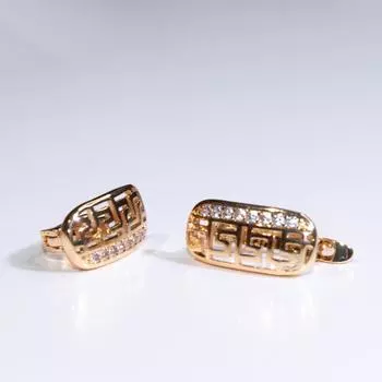 14-каратное золотое покрытие винтажные не тускнеющие женские серьги из циркония полые винтажные серьги 2024 золотой