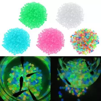 14 мм Домашний декор Светящийся камень Искусственный булыжник Садовое украшение Светящиеся камешки Гравий зелёный