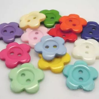 14 Mm Elegant Special Distinct 100pcs Kids Resin Sewing Buttons Flower разноцветный