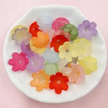 14 мм серьги 30 шт. для изготовления браслетов и ожерелий акриловые модные матовые цветы DIY ювелирные аксессуары брелок свободные бусины about 14mm 30pcs красный