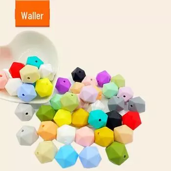 14 мм восьмиугольные силиконовые бусины для прорезывания зубов для детского ожерелья своими руками