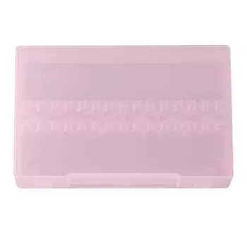 14 отверстий профессиональный держатель для шлифовальных и полирующих сверл для ногтей, коробка для хранения, розовый розовый