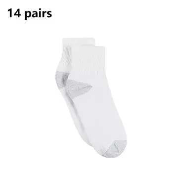 14 пар женских носков разных цветов на весну и лето, неглубокие, впитывающие пот и дышащие One Size белый
