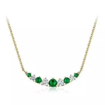 14 позолоченных зеленых белых кубических цирконий из стерлингового серебра 925 пробы для женщин зелёный