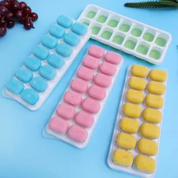 14-ячеечный силиконовый инструмент для изготовления кубиков льда с крышкой