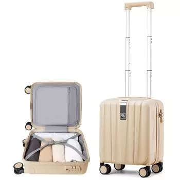 14 Размер Carry 1 Night 2 Ультралегкий ударопрочный ПК Бесшумный поворотный замок TSA с коротким ходом [Hanke] Чехол, Дни, Маленький, Чемодан, Ручная кладь, Материал, Колеса,