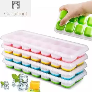 14 сеток, фруктовый ледогенератор, лотки для кубиков льда, многоразовые силиконовые формы для кубиков льда, крышки для дома, кухни, инструменты, подходящая морозильная камера розовый