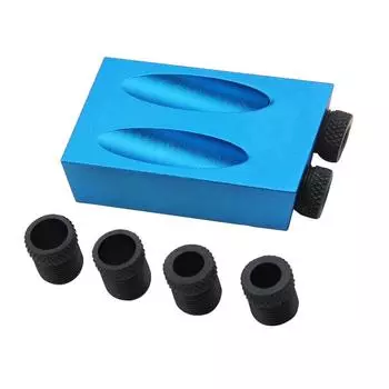 14 шт. 15 ° синий локатор наклонных отверстий для деревообработки 7 шт. Регулятор сверления предельный трехточечный набор инструментов для деревообработки