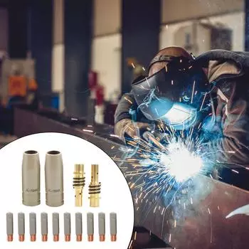 14 шт. 15AK покрытие защитные насадки антипригарная сварка шлак безвоздушный газ защитные пистолеты машина защитный рукав