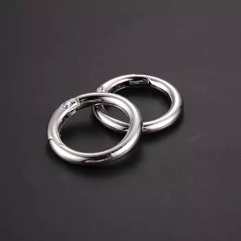 14 шт. 2 см металлические круглые триггерные кольца DIY аксессуары сплав для сумки (Серебряный)