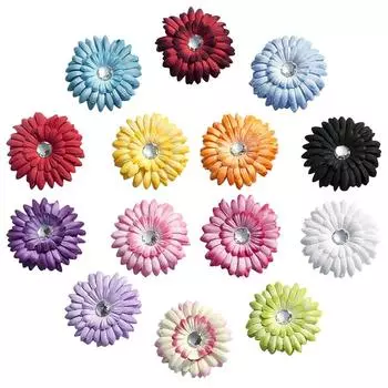 14 шт. 4 эксклюзивные шпильки для волос в виде цветка ромашки герберы для девочек, женщин, детей, заколки-аллигаторы, заколки-цветы, аксессуары для волос красный