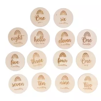 14 шт. Деревянные диски премиум-класса из натурального дерева с глянцевой поверхностью, нетоксичные, противоаллергические, широкое применение древесины