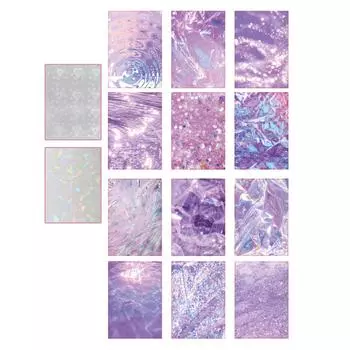 14 шт. фольга голографическая наклейка эстетическая легко наносится ПЭТ долговечная наклейка для скрапбукинга для альбома