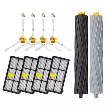 14 шт. Hepa-фильтры с боковой щеткой для iRobot Roomba 800 860 865 866 870 871 880 885 960 966 980 Очистительные фильтры для iRobot Roomba 886 890 900